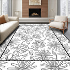 Whimsical Botanical Garden Pattern Rug