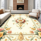 Floral Scrollwork With Pastel Accents Rug