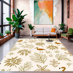 Tropical Flamingo Foliage Pattern Rug