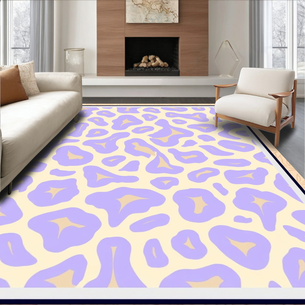 Pastel Leopard Spot Pattern Rug