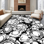 Abstract Organic Swirls Patterned Rug
