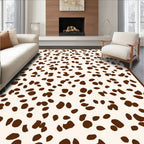Spotted Pattern Rug with Brown Accents Rug