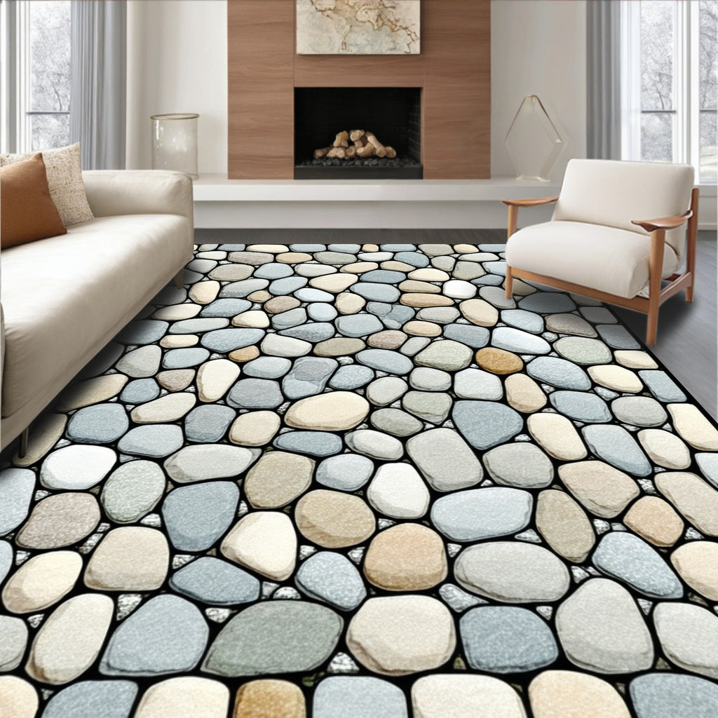 Textured Pebble Pattern Design Rug