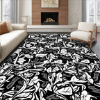 Bold Floral Abstract Pattern Rug