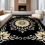 Antique Floral Mandala Scrollwork Rug