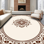 Classic Oval Floral Motif Rug
