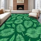 Tropical Palm Leaf Pattern Rug