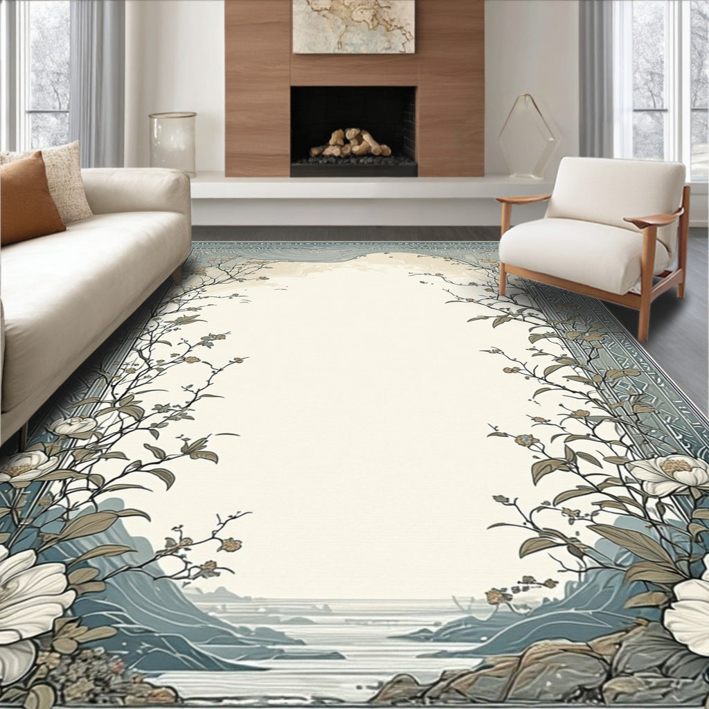 Art Nouveau Floral Arch Nature Rug
