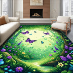 Enchanted Forest Butterfly Meadow Rug