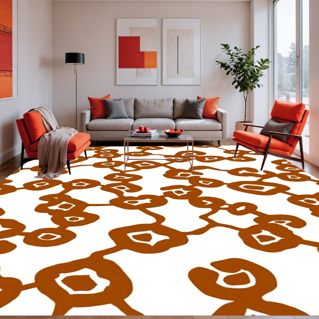 Organic Branching Abstract Pattern Rug