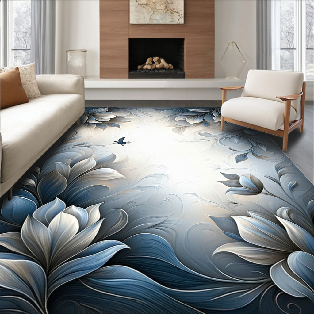 Floral Abstract Art Design Rug