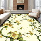 Art Nouveau Botanical Floral Scroll Rug