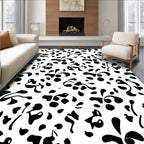 Abstract Black Spots Pattern Rug