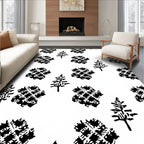 Black Pine Grove Minimalist Rug