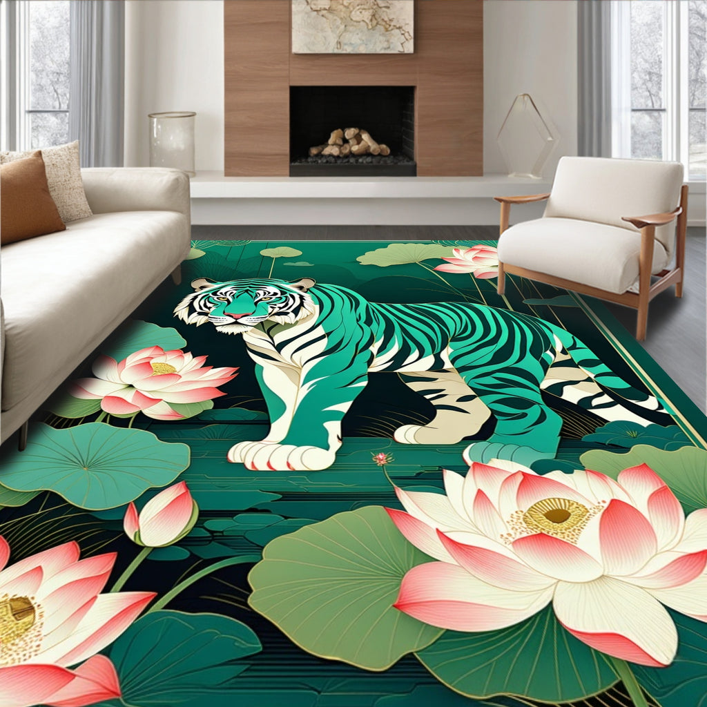Emerald Tiger Lotus Grove Rug