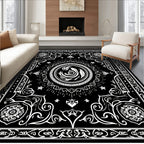 Monochromatic Intricate Mandala Pattern Rug