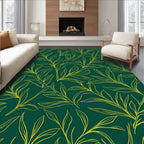 Golden Leafy Vine Pattern Rug