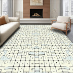 Abstract Geometric Maze Pattern Rug