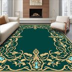 Elegant Floral Scrollwork Border Design Rug