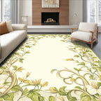 Ornate Floral Vine Leaf Pattern Rug
