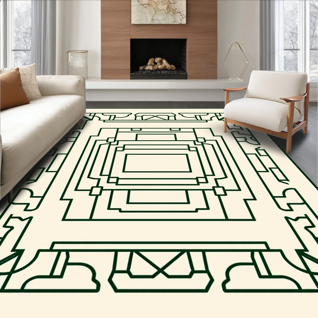 Ornate Geometric Contemporary Pattern Rug
