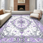 Lavish Floral Scrollwork Pattern Rug
