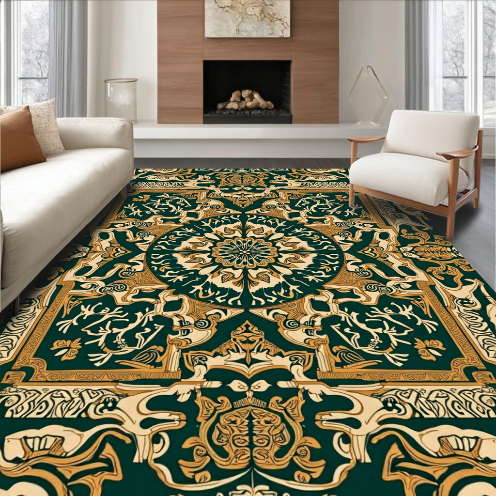 Art Nouveau Floral Intricate Pattern Rug