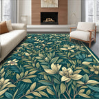 Verdant Floral Botanical Pattern Rug