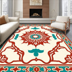 Ornamental Mandala With Floral Accents Rug