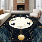 Celestial Birds and Butterflies Art Deco Rug