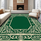 Ornate Floral Vine Border Rug