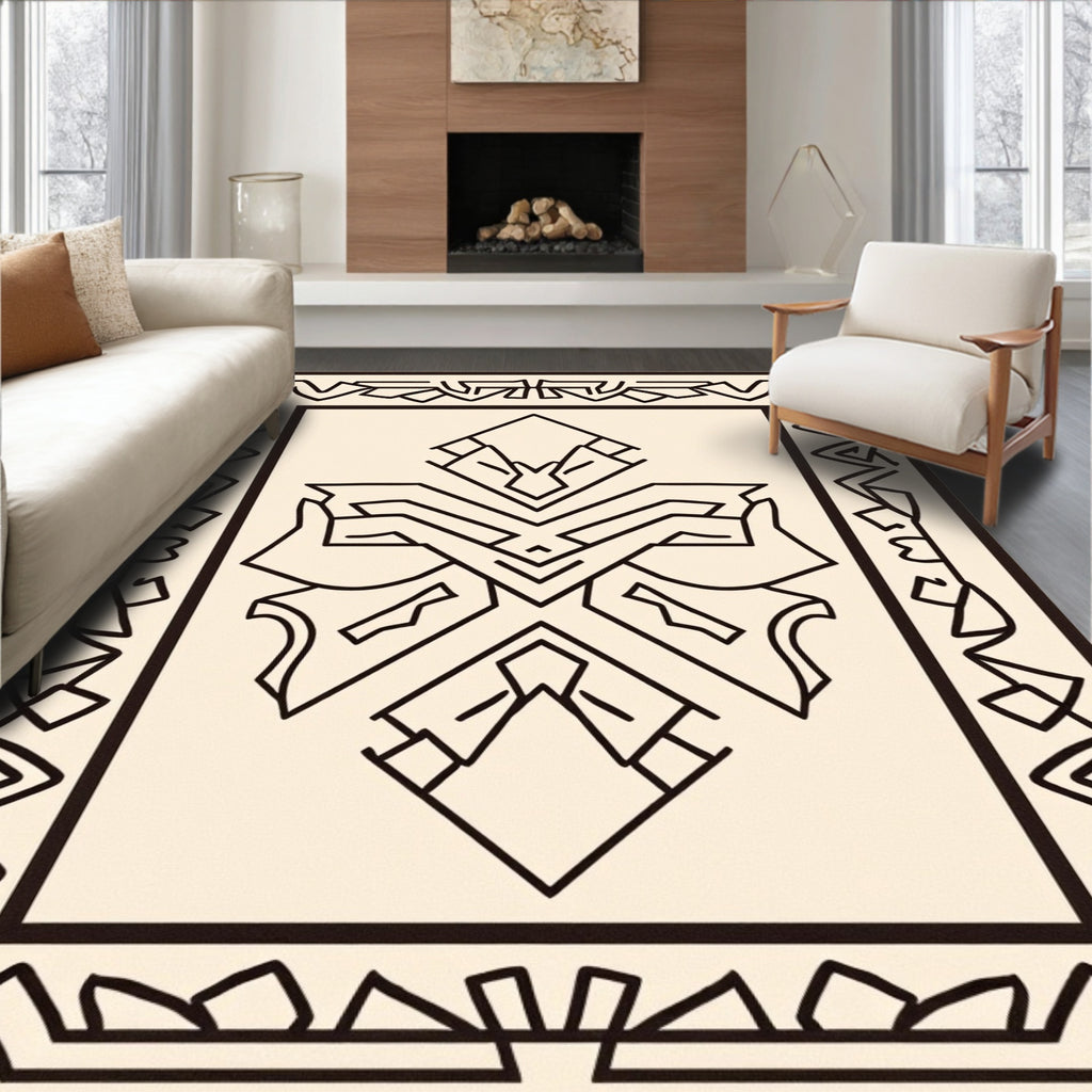Tribal Geometric Cross Pattern Rug