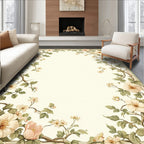 Vintage Floral Vine Botanical Print Rug