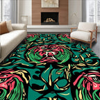 Bold Abstract Face Pattern Rug