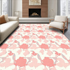 Abstract Coral Soft Pink Pattern Rug