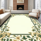 Floral Vine Detailed Frame Rug