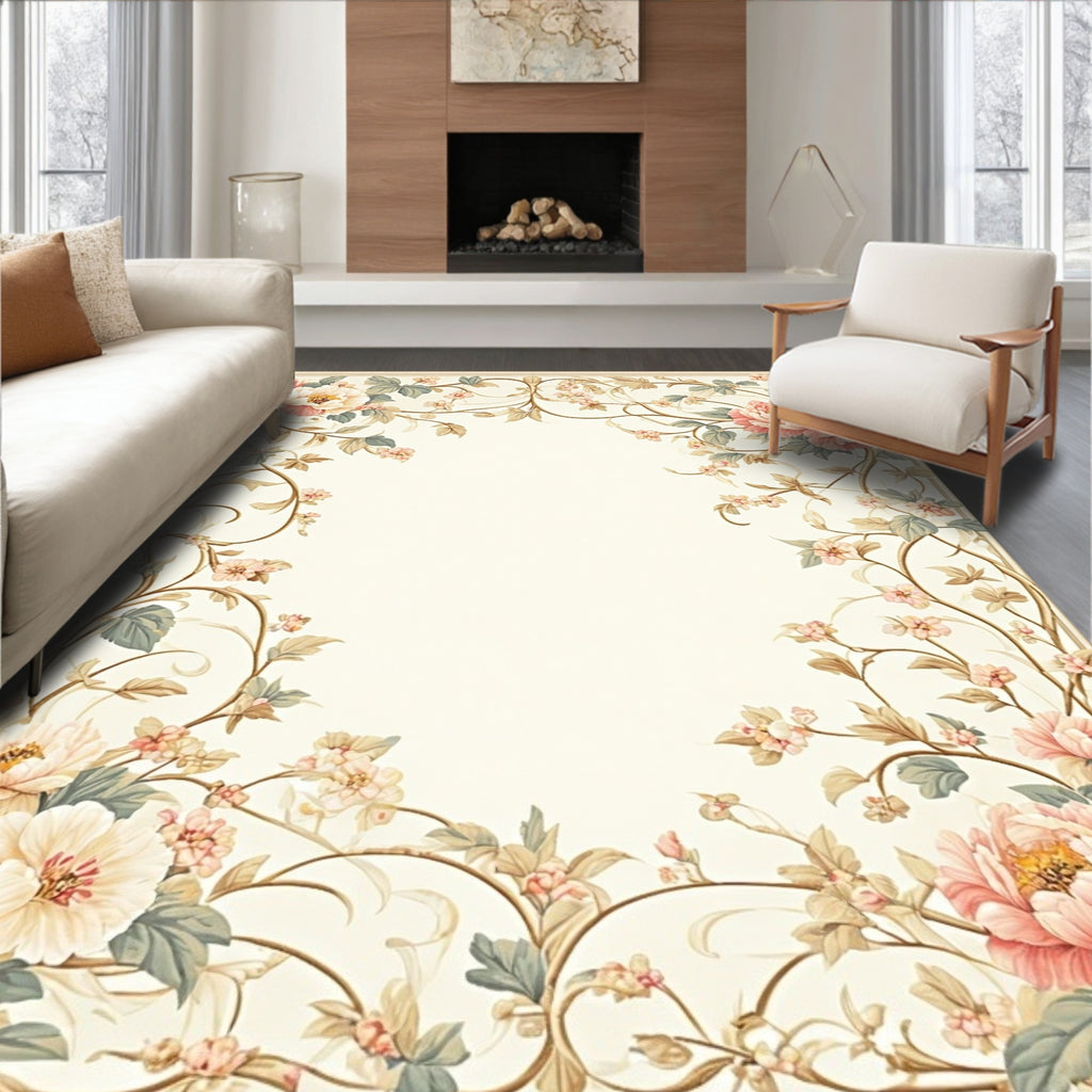 Floral Vine Inspired Pattern Rug