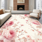 Vintage Rose Floral Garden Design Rug
