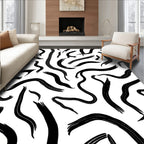 Abstract Brushstroke Modern Classic Pattern Rug