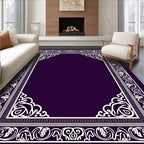 Intricate Floral Border Design Rug