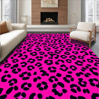 Hot Pink Leopard Spots Design Rug