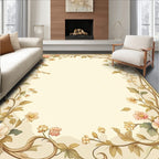 Vintage Floral Vine Border Design Rug
