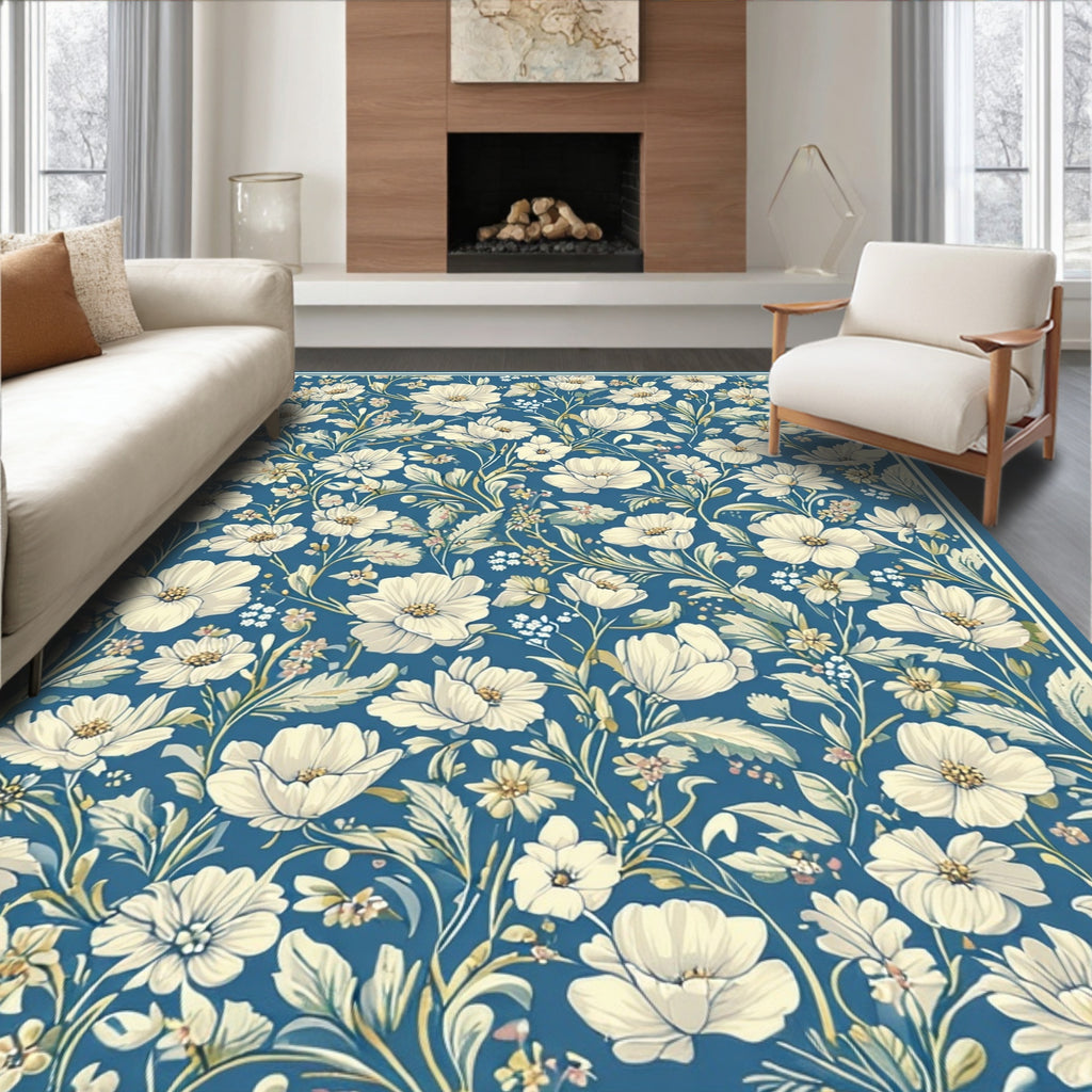 Vintage Floral Pattern Art Rug