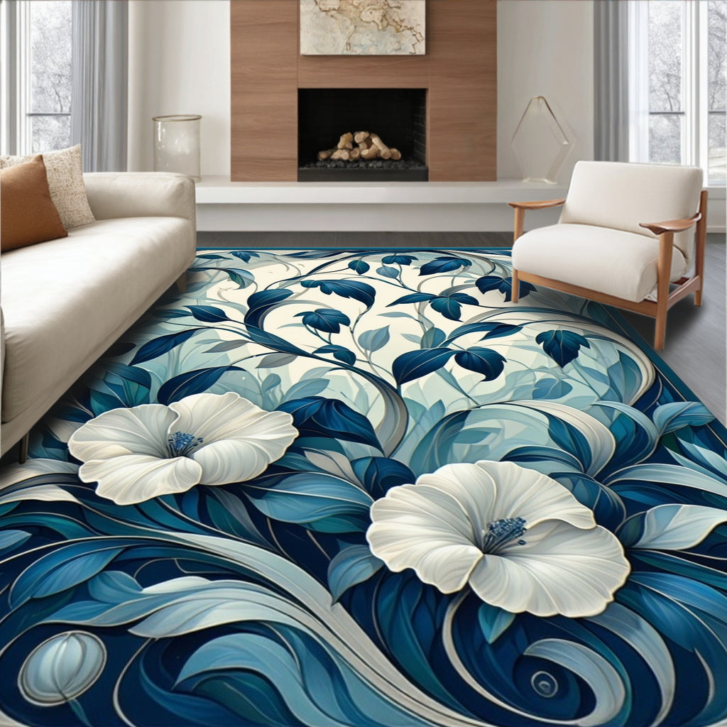 Art Nouveau Floral Vines Rug