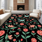 Floral Birdy Garden Pattern Rug