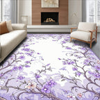 Whimsical Floral Vines Spring Pattern Rug