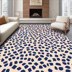Abstract Indigo Strokes Pattern Rug