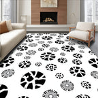 Abstract Organic Pattern Circles Rug