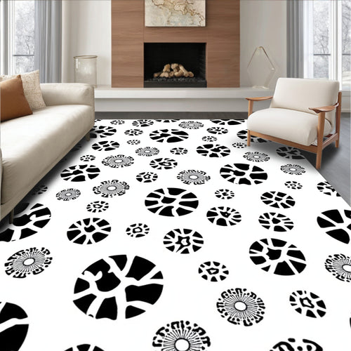 Abstract Organic Pattern Circles Rug