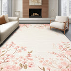 Delicate Pink Blossom Branches Rug